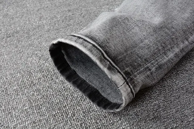 Amiri Jeans Gris Negro Desgastados Patchwork 8