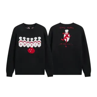 Amiri Heavy Rollers Bowling Motif Black Knit Sweater