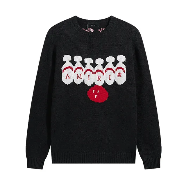 Amiri Heavy Rollers Motif Bowling Pull Tricot Noir 2