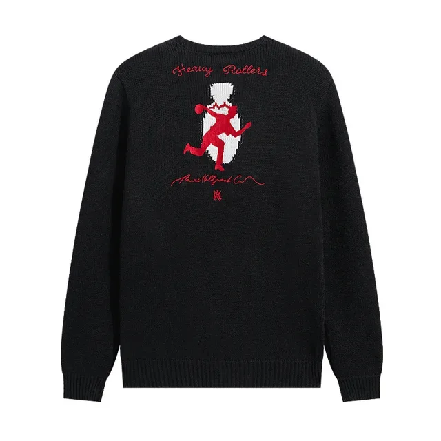 Amiri Heavy Rollers Motif Bowling Pull Tricot Noir 3