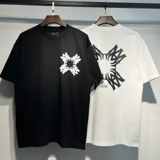Amiri Skel Top Black White Crew-Neck Relaxed Fit T-Shirt