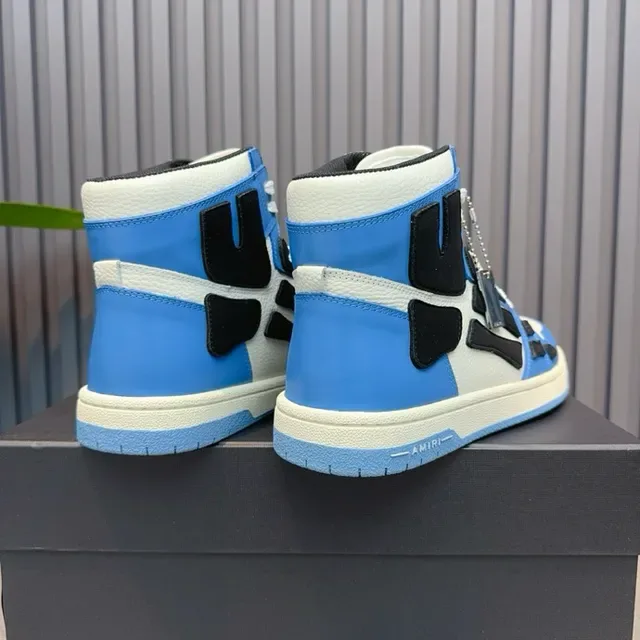 Amiri Skel Top High Blue White Black Lifestyle Sneakers 3