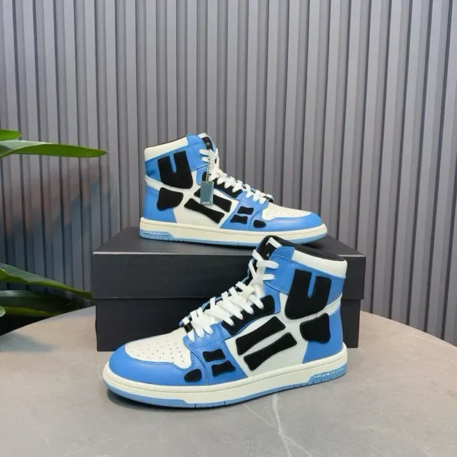 Amiri Skel Top High Blue White Black Lifestyle Sneakers 8