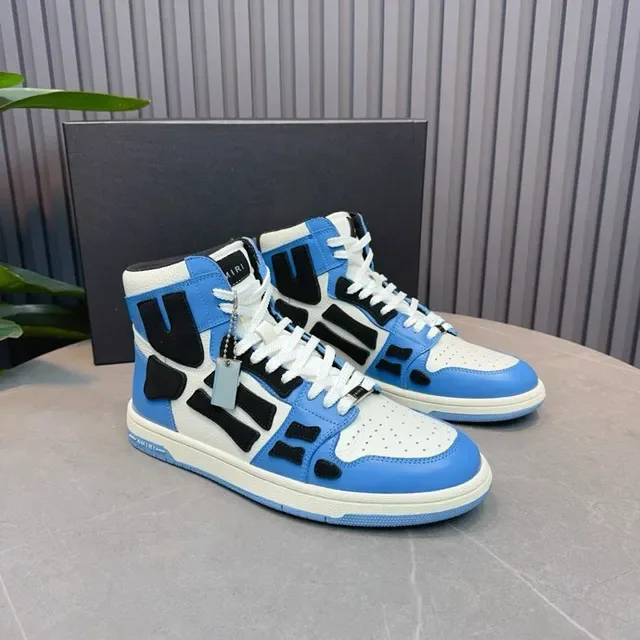 Amiri Skel Top High Blue White Black Lifestyle Sneakers 9