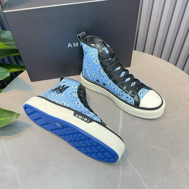 Amiri Skel Top 浅蓝色头巾印花生活方式运动鞋 7