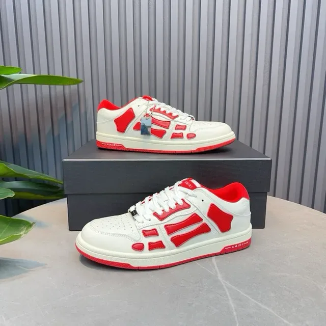 Amiri Skel Top Low White and Red Lifestyle Sneakers 2