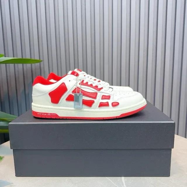Amiri Skel Top Low White and Red Lifestyle Sneakers 5