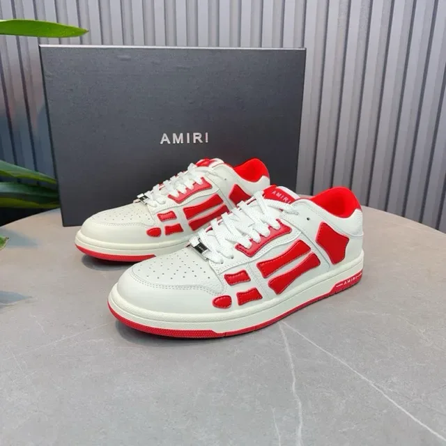 Amiri Skel Top Low White and Red Lifestyle Sneakers 6