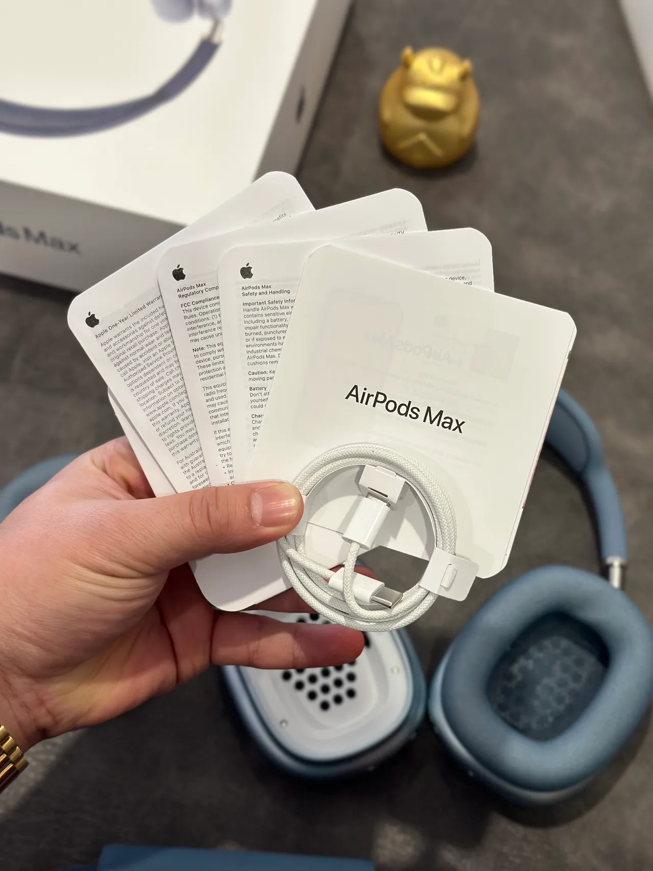 Apple AirPods Max سماعات فوق الأذن أزرق رمادي 19