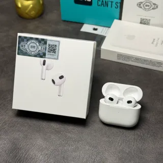 Apple AirPods White Black Stem-Style Matte Finish TWS Earbuds