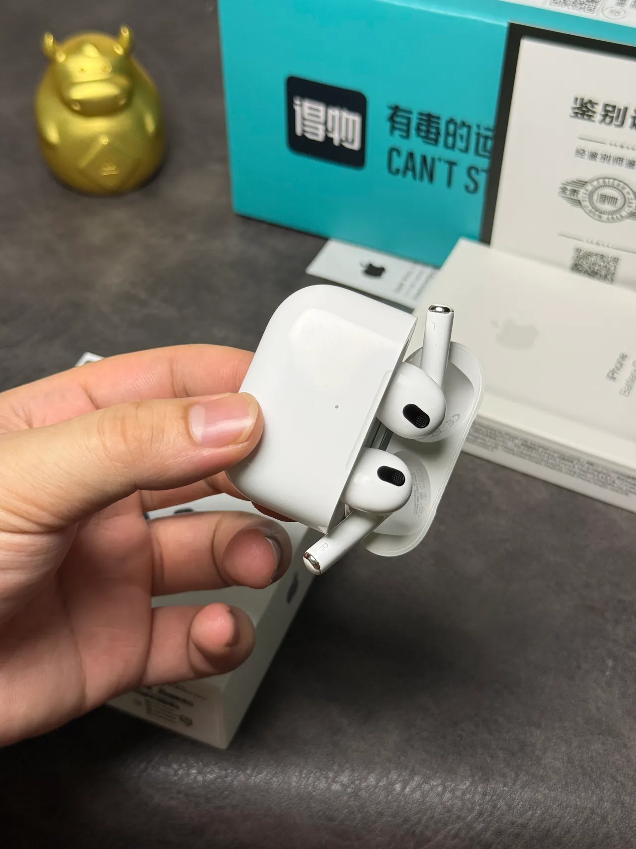 Apple AirPods सफेद काला स्टेम-स्टाइल मैट फिनिश TWS ईयरबड्स 6