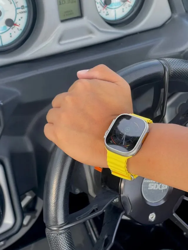 Apple Watch Ultra 2 ধূসর কমলা টাইটেনিয়াম কেস মডুলার স্পোর্ট ব্যান্ড স্পোর্টস ওয়াচ 10
