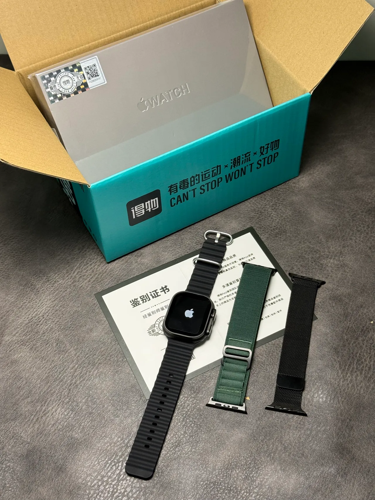 Apple Watch Ultra Bande Océan Noire Montre Sport 18