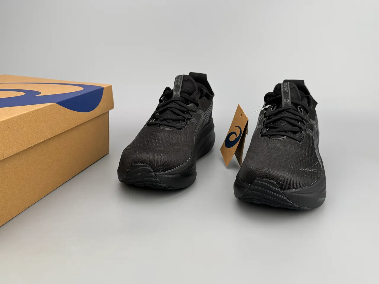 ASICS Black Monochromatic Engineered Mesh Upper Running Shoes 3