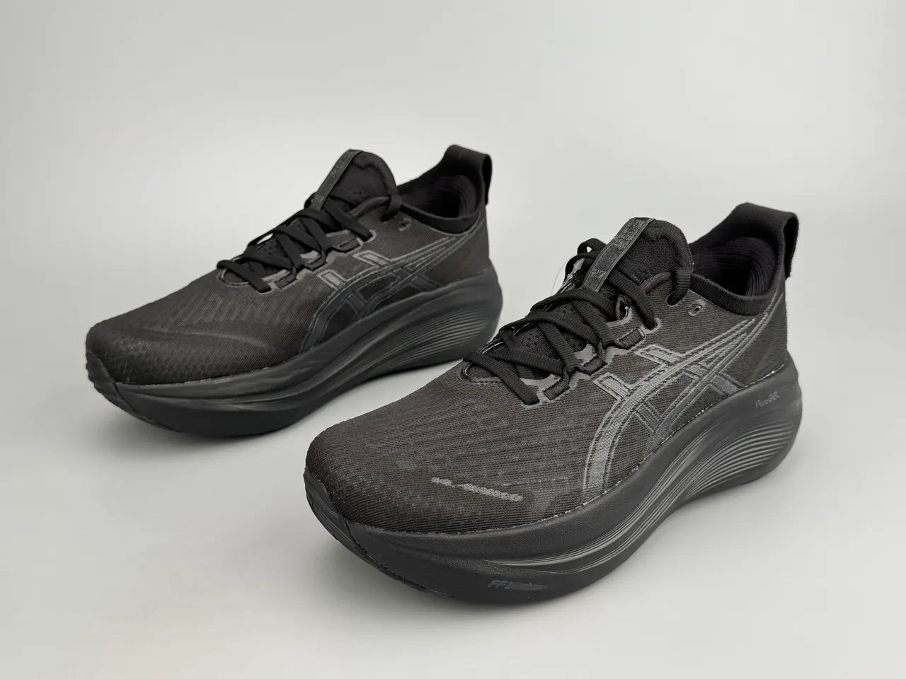 ASICS Black Monochromatic Engineered Mesh Upper Running Shoes 5