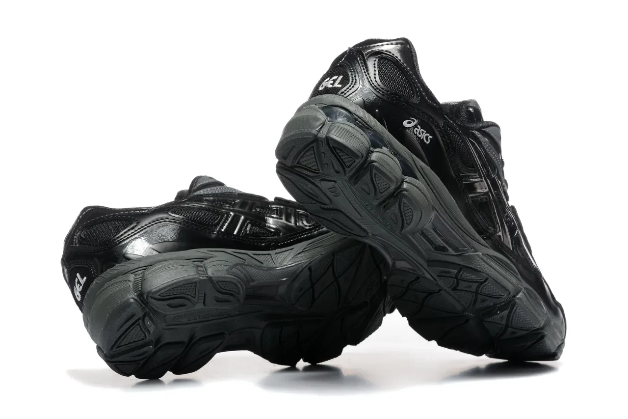 ASICS Black Silver Mesh And Synthetic Upper Sculpted Multi-Density Midsole Running Shoes 4