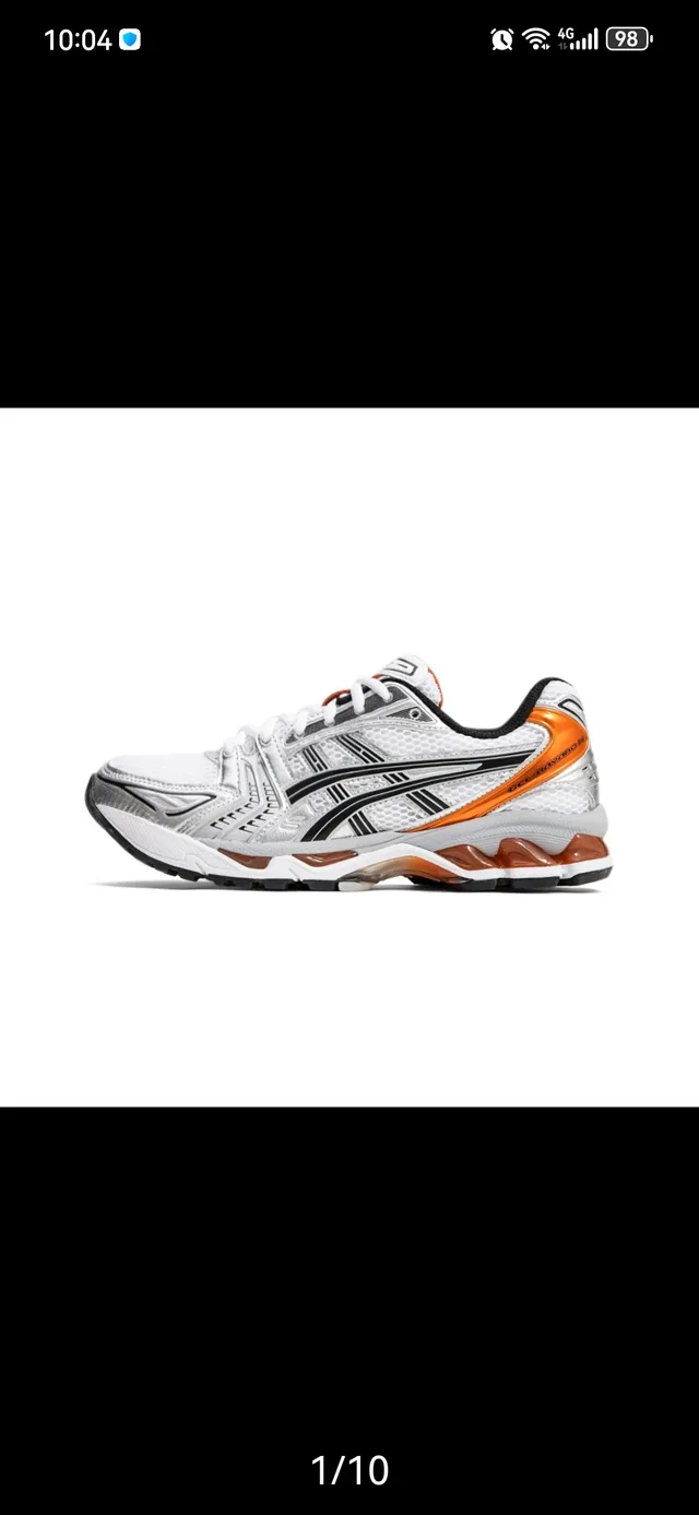 ASICS Gel-Kayano Chaussures de Running Argent Orange Noir 3