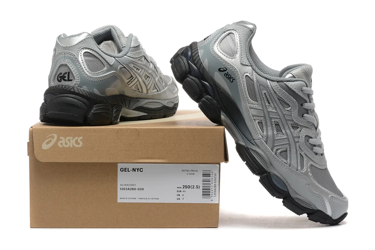 ASICS GT-2160 Metallic Silver Black Running Shoes 6