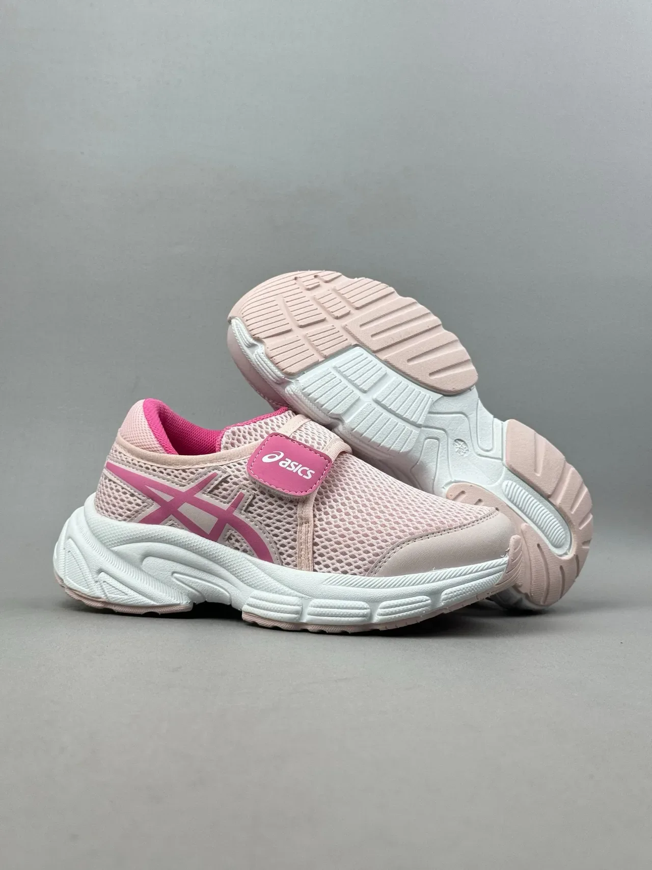 ASICS Sneakers lifestyle avec empeigne maille rose rouge fermeture à Velcro 7