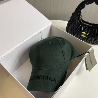 Balenciaga 军绿 结构六面板 色调刺绣 Logo 棒球帽