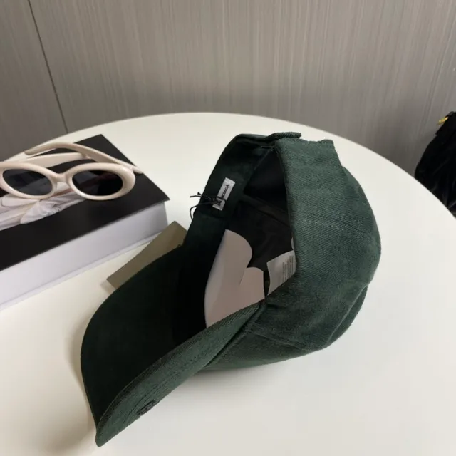 Balenciaga Army Green Structured Six-Panel Tonal Embroidered Logo Baseball Cap 4