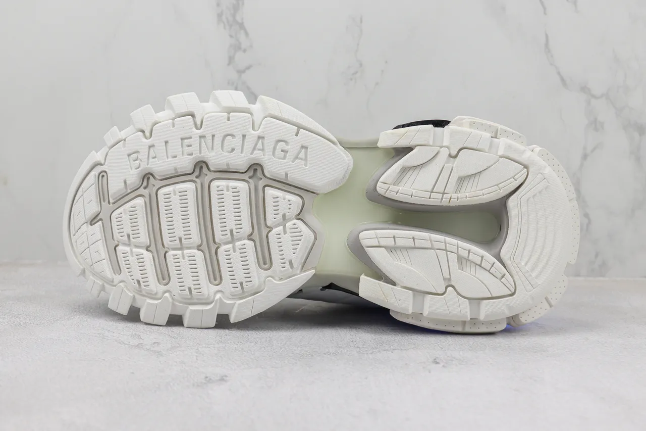 Balenciaga Gris Rosa Multi-Strap Cage Overlay Malla y Sintético Superior Sneakers Chunky 8