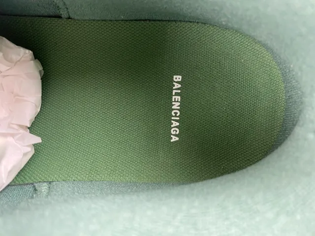 Balenciaga Runner بيج أخضر طبقة جلد علوية طباعة جرافيتي أربطة أحذية أسلوب حياة 7