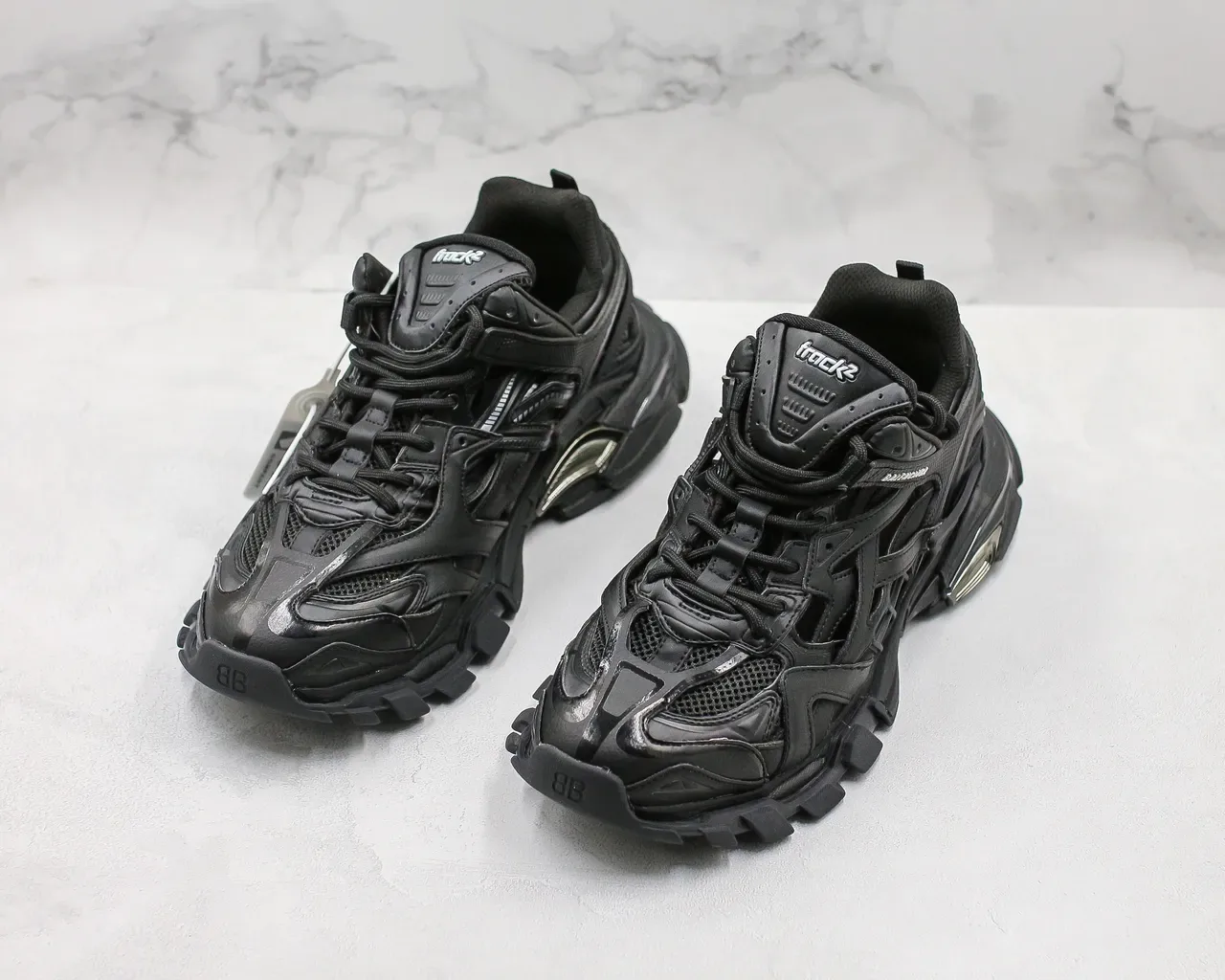 Balenciaga Runner Sneakers Chunky Noires Monochromes 5