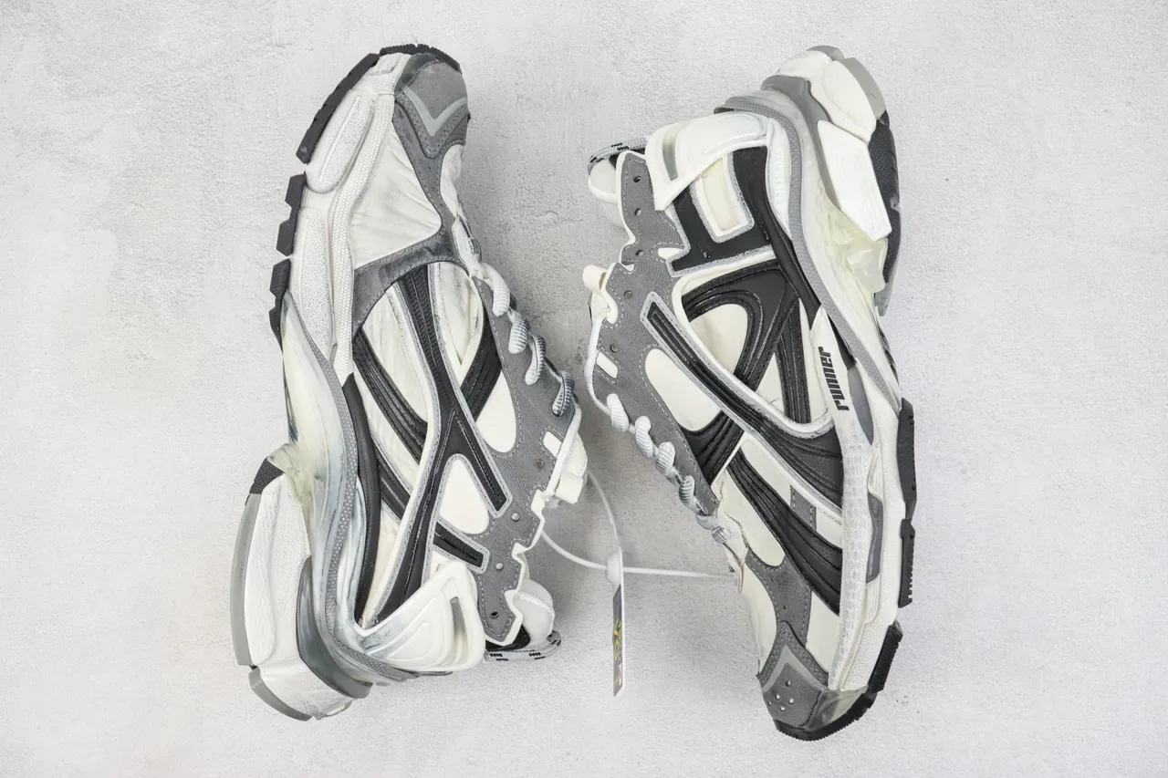 Balenciaga Runner Off-White Gray Black Chunky Sneakers 2