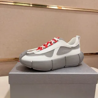 Balenciaga Runner White Gray Segmented Sole Mesh And Leather Paneling Chunky Sneakers