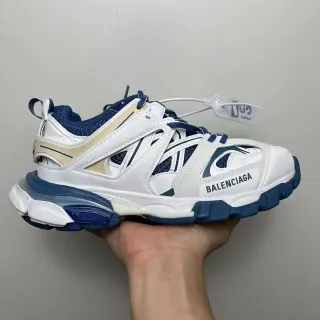 Balenciaga Runner Sneakers Chunky Blanches Navy Beige
