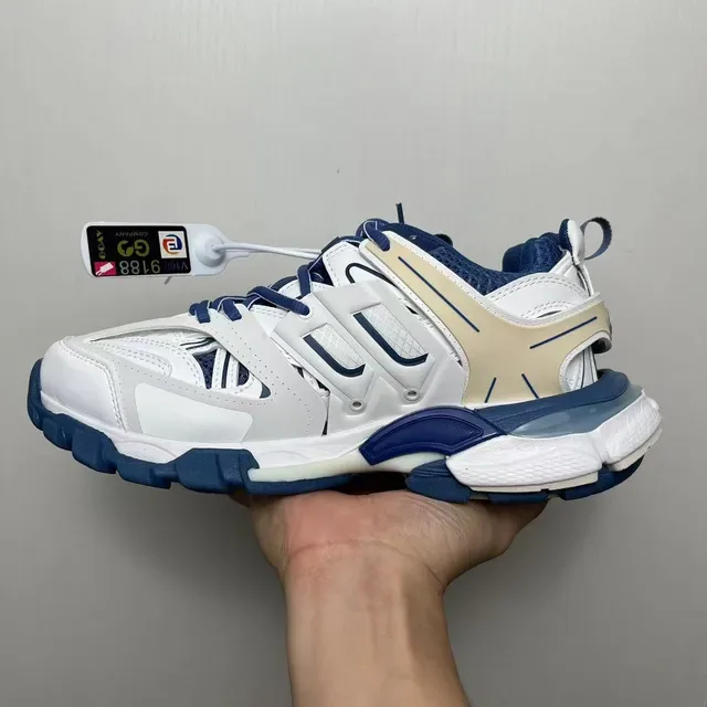 Balenciaga Runner White Navy Beige Chunky Sneakers 2