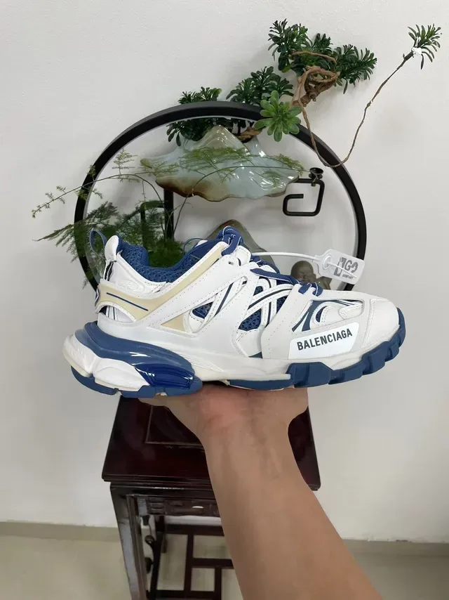 Balenciaga Runner White Navy Beige Chunky Sneakers 5