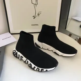 Balenciaga Speed Trainer Black and White Lifestyle Sneakers