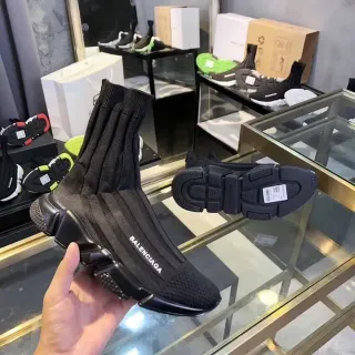 Balenciaga Speed Trainer Black Knit Laceless Lifestyle Sneaker