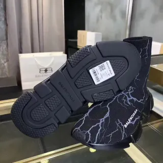 Balenciaga Speed Trainer Black Lightning Bolt Lifestyle Sneakers