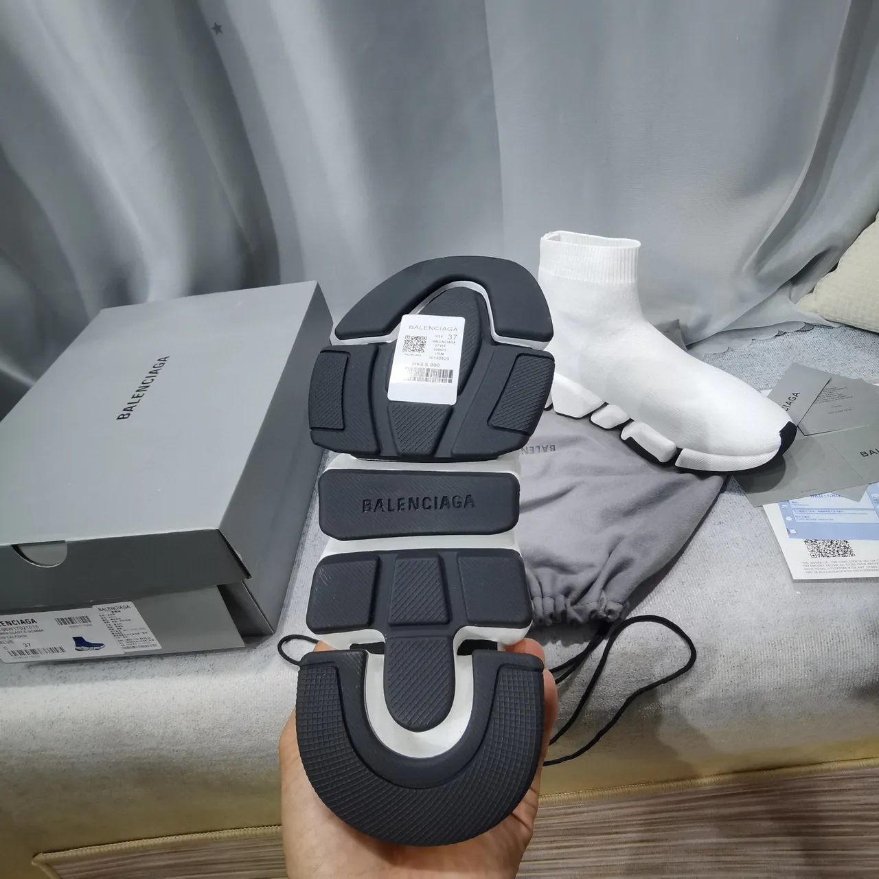 Balenciaga Speed Trainer White and Black Lifestyle Sneakers 3