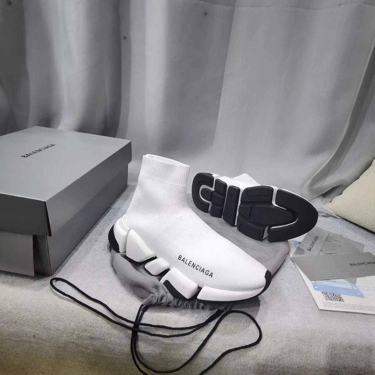 Balenciaga Speed Trainer White and Black Lifestyle Sneakers 5