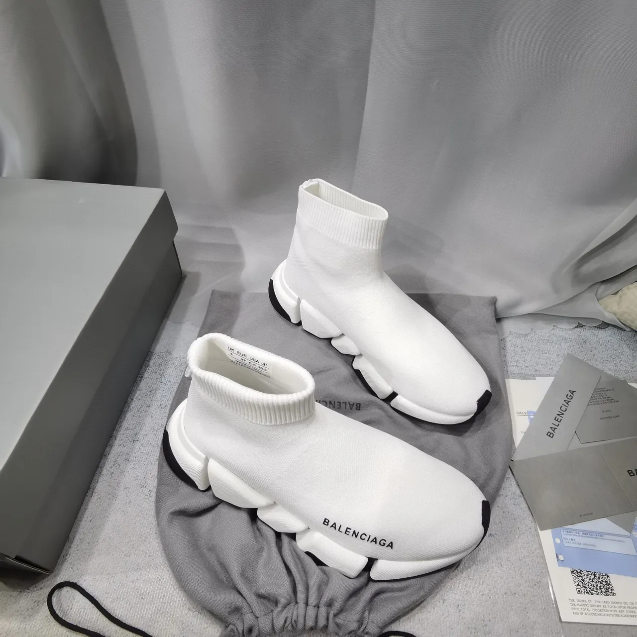Balenciaga Speed Trainer White and Black Lifestyle Sneakers 6