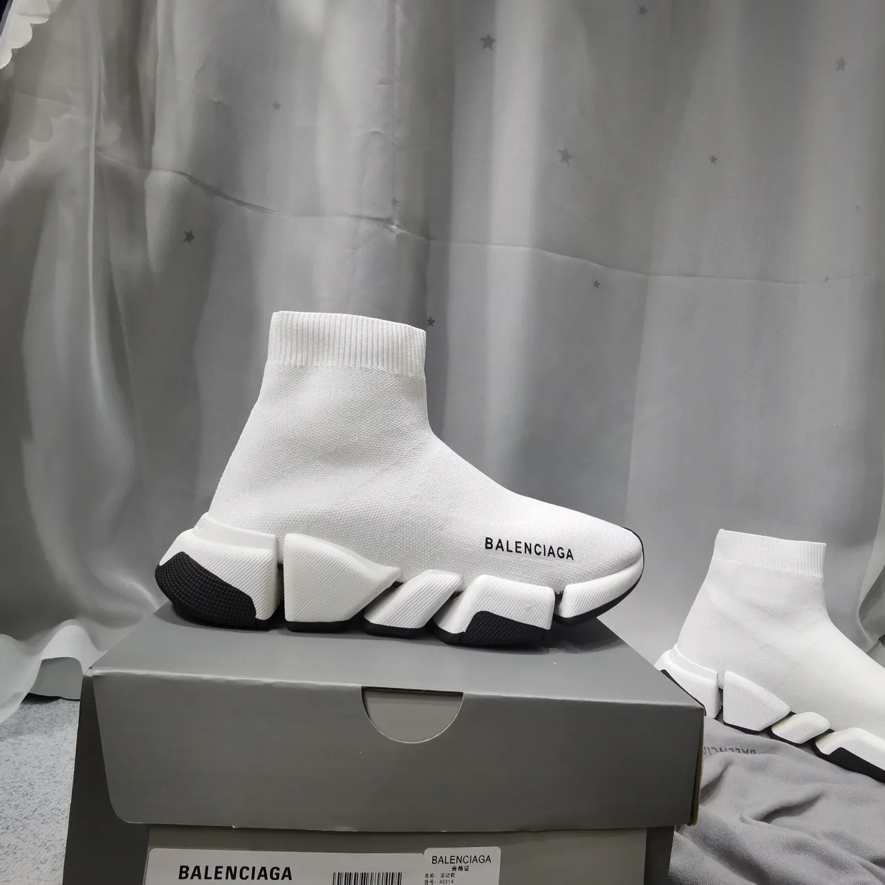 Balenciaga Speed Trainer White and Black Lifestyle Sneakers 7