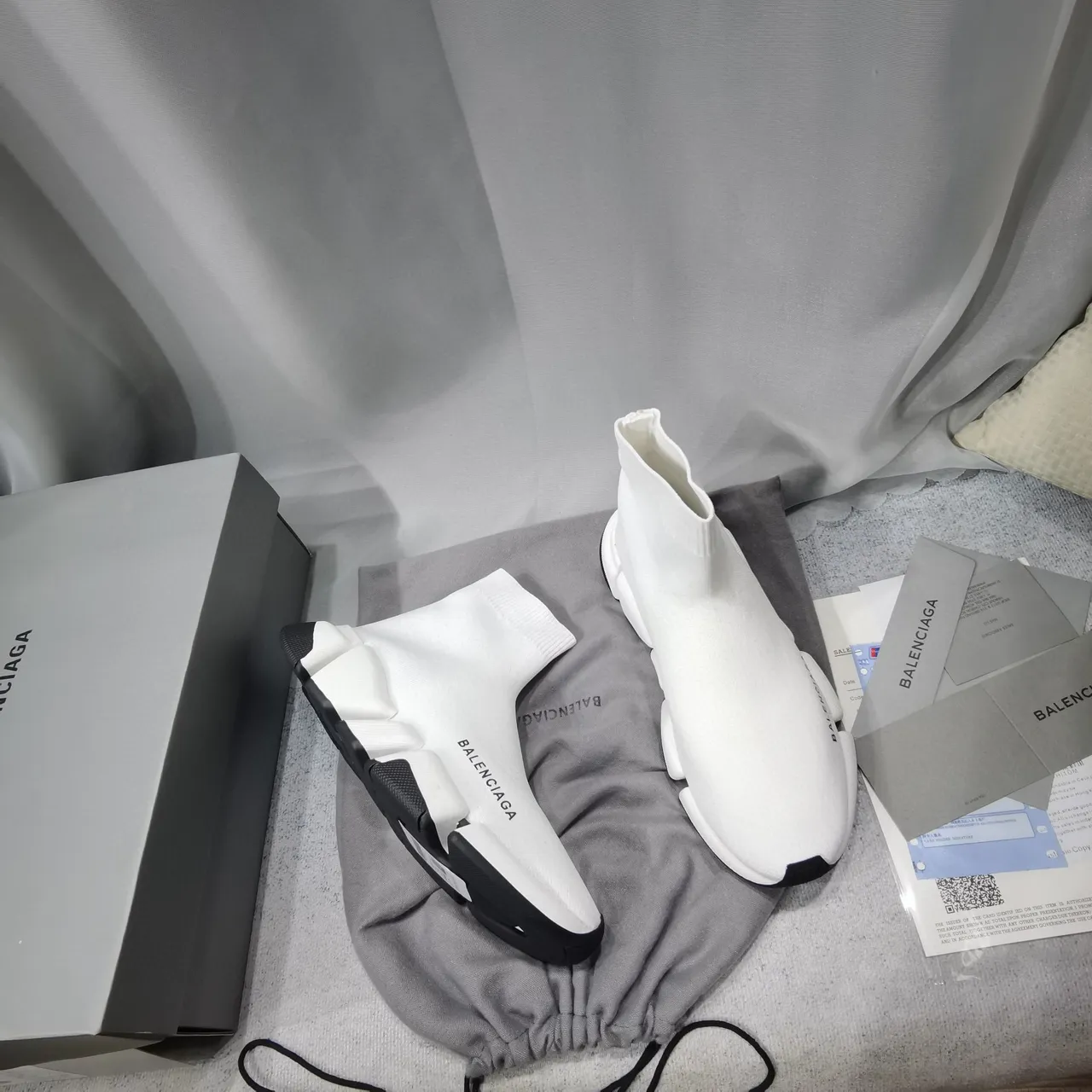 Balenciaga Speed Trainer White and Black Lifestyle Sneakers 8