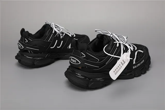 Balenciaga Track Sneaker zapatillas negras y blancas chunky 3