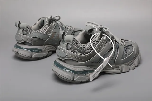 Balenciaga Track Sneaker أحذية رياضية رمادية أحادية اللون سميكة 3