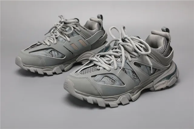 Balenciaga Track Sneaker أحذية رياضية رمادية أحادية اللون سميكة 5