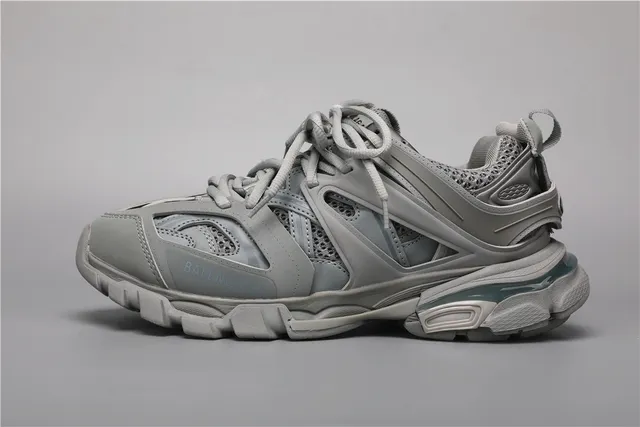 Balenciaga Track Sneaker أحذية رياضية رمادية أحادية اللون سميكة 9