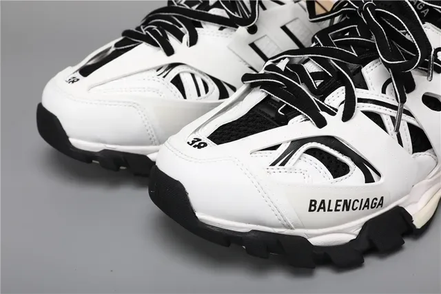 Balenciaga Track Sneaker أبيض أسود بيج حذاء أسلوب حياة 4