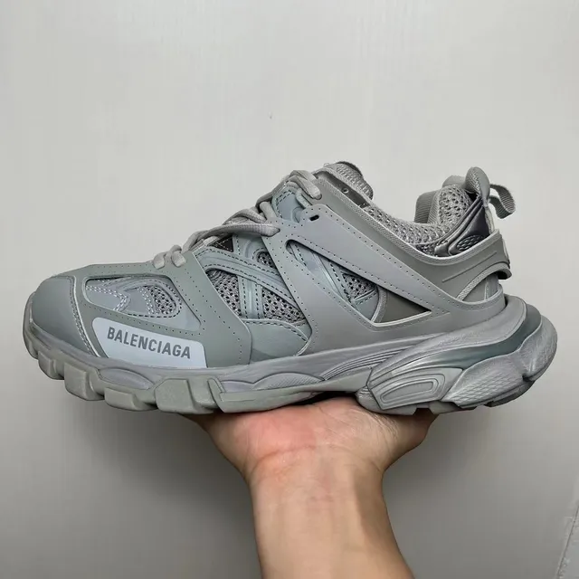 Balenciaga Track Trainer Zapatillas Monocromáticas Grises Chunky 2
