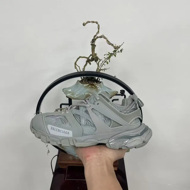 Balenciaga Track Trainer Zapatillas Monocromáticas Grises Chunky 4