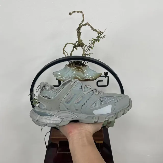 Balenciaga Track Trainer Zapatillas Monocromáticas Grises Chunky 8