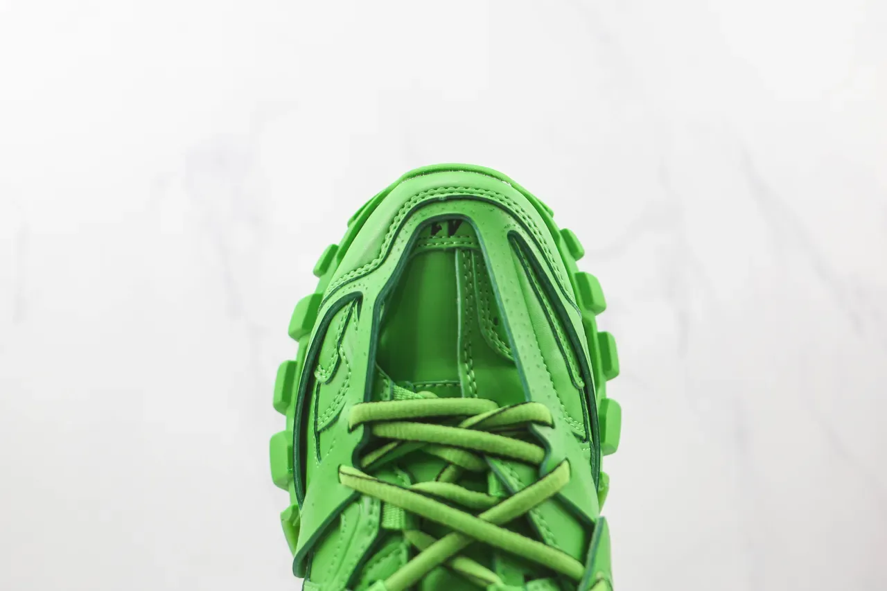 Balenciaga Track Trainer 霓虹绿厚底运动鞋 6